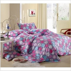 100% Cotton Sweet Circles 4pcs Bedding Set Home Textile Duvet Sets