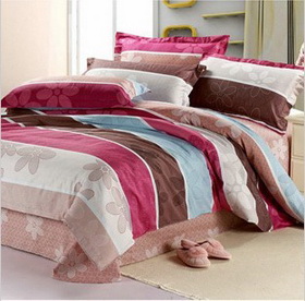 100% Pure Cotton Twill Rural Style 4pcs Bedding Set Home Textile Duvet Sets
