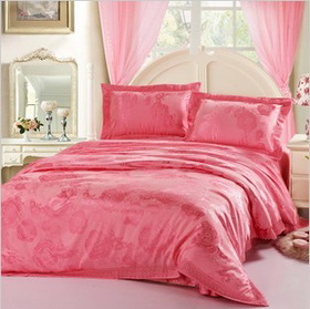 Free Shipping !Satin Drill 4pcs Bedding Set