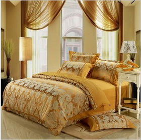 Noble Tencel Jacquard Weave Elegant Style 4pcs Bedding Set Home Textile Duvet Sets