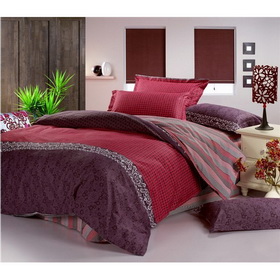 100% Pure Cotton Twill Trend Style 4pcs Bedding Set Home Textile Duvet Sets