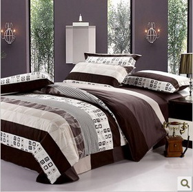 100% Pure Cotton 4pcs Bedding Set Home Textile Duvet Sets for Men