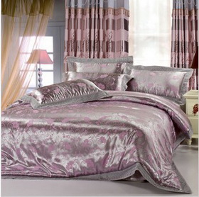 Luxurious Satin 4pcs Bedding Set Home Textile Duvet Sets