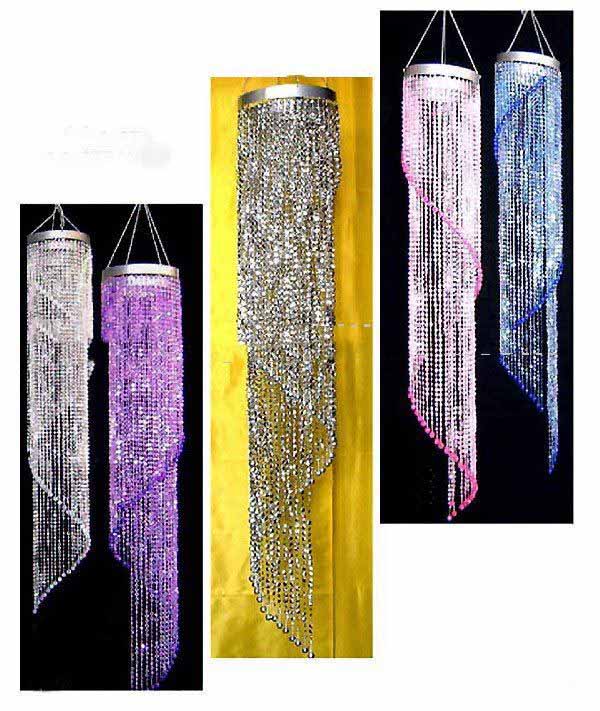 Hanging Acrylic Wedding Beaded Chandelier +fee Shipment+