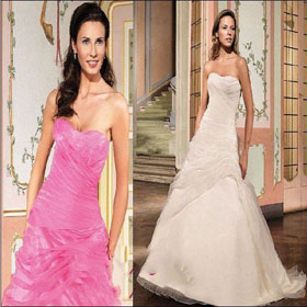 2011 Customized Fast Delivery Floor Length Elegant and Mermaid Shape High-quality Satin Wedding Dress(HSF027)