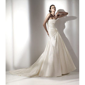 Wholesale Floor Length Mermaid Wedding Dresses Evening Dress Embroidery Bridal Dress Wedding Gown Free Shipping