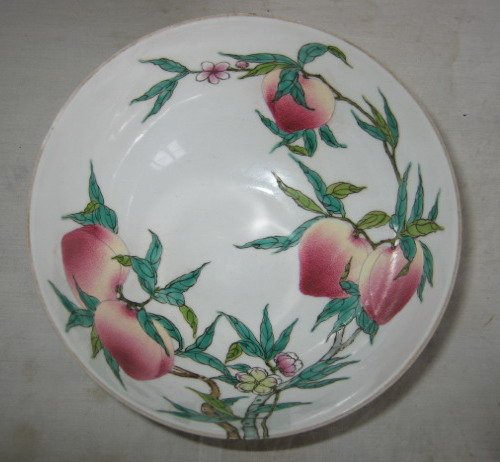 Super Excellent Colourful Porcelain Peach Bowl