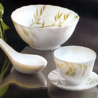 Kitchen Tableware Sets Fine China Dinnerware White Heat-resistan Porcelain Glass for Microwave Ovens