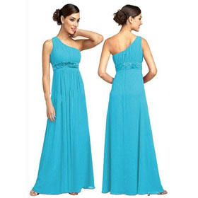 Fashion One Shoulder Chiffon Floor Length Bridesmaid Dress(bm11001)---Free Shipping
