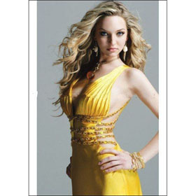 Wedding Dress Elastic Satin Sexy V-neck with Beaded Straps Waistline and Floor Length A Line Skirt Evening Dress E-0031