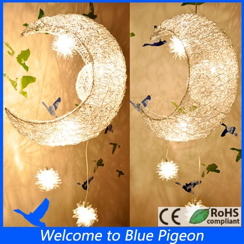 Moon Shape Chandelier,Moon Pendant Lamp/Light, Ceiling Lamp, Hanging Lamp, with Stars Light Free Shipping