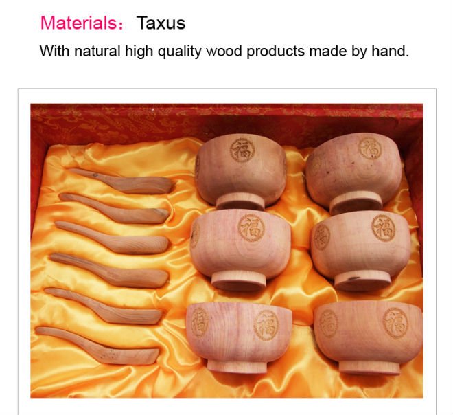 2011 New Arrival,Free Shipping,wholesale, Health Wooden Tableware Handicraft