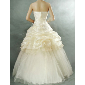 Princess Wedding Dress Party Silk Dress Bridal Gown Embroidered Floor Length Gown Formal Evening Dress