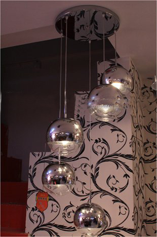 Plating Glass Pendant Lamp 3008/200/5P