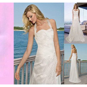 AH1254 Free Shipping Wedding Dress Bridal Dress Halter Sweetheart Floor Length