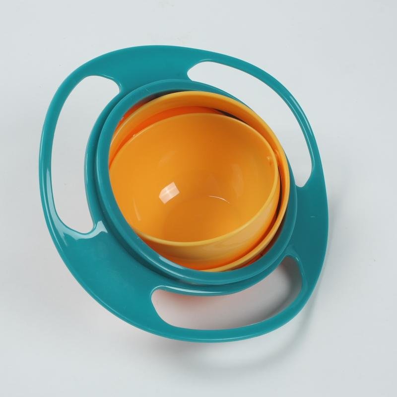 GYRO BOWL SPILL PROOF BABY KID CHILD FEED BOWL W/LID