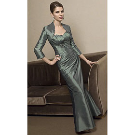 MBD01 Free Shipping 2011 Slime Strapless Sweetheart Natural Waist Floor Length with Jacket Mother of Bride Dresses