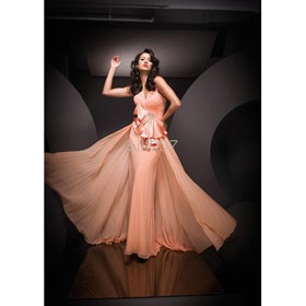 Prom Dresses TBE11045 Tony Bowls Dresses Style Sheath/Column Chiffon Strapless Floor Length