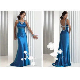 2011 Popular Spaghetti Strap Floor Length with Crystal Decoration