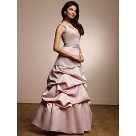 Satin Formal Gown/party/prom/Bridesmaids/evening Dresses Customize E1194 Sleeveless Floor Length