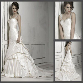 Free Shipping!Strapless A-line Floor Length Bridal Gown KLN-3184