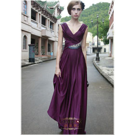 Purple Evening Gown/evening Clothes/ladies Dresses Floor Length