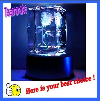 Wholesale Home Decor USB Crystal Rose Night Light