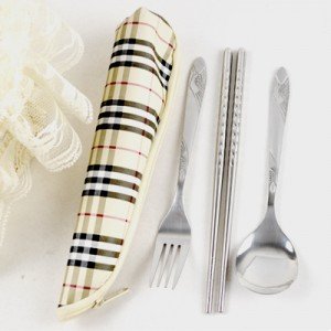 Free Shipping Tableware,Portable Three-piece Tableware,Stainless Steel Tableware,Cutlery Set,100%BRAND NEW Tableware Set