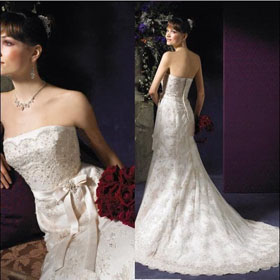 NW001 Luxury Floor Length Cathedral Train Wedding Dresses