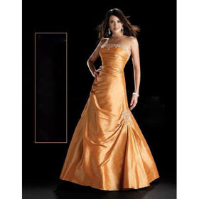 Wedding Custom M - 2010 A-Line Bridal Gownsdress Sleeveless Strapless Floor Length Bill007