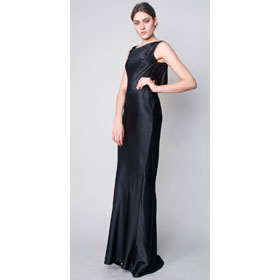 Back Floor Length Black Evening Dress Homecoming Dresses Celebrity Dresses