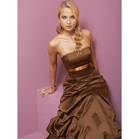 Satin Formal Gown/party/prom/Bridesmaid/evening Dress Customize E1175 Strapless Floor Length