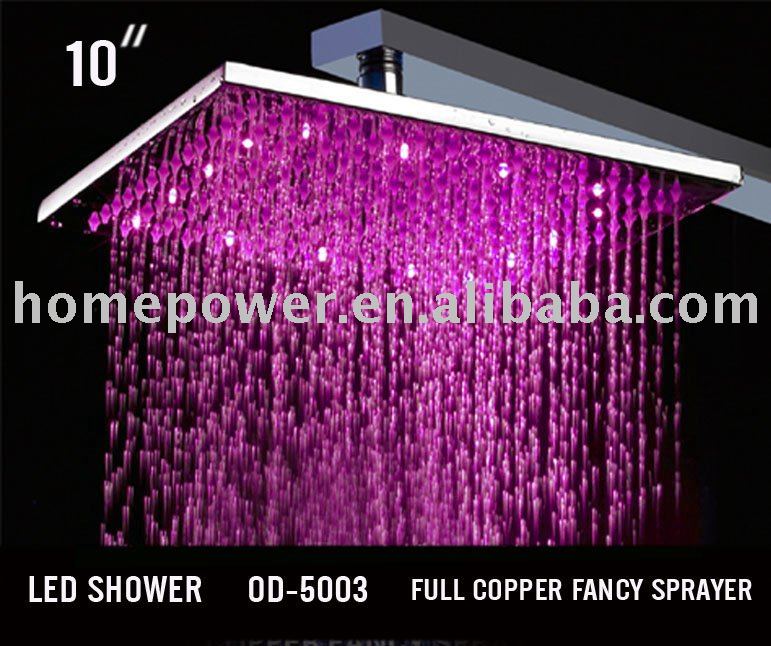 Red Light Square Shape Stainless Steel Faucets