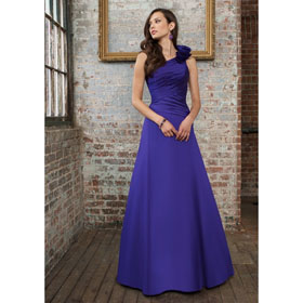 New Design One Shoulder Floor Length Bridesmaid Dresses Prom Gown
