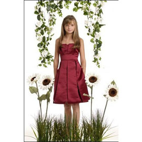 2011 New Fashion Satin Junior Bridesmaid Dress F111