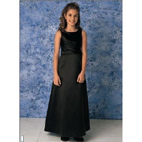 Free Shipping Wholesale Black Junior Bridesmaid Flower Girl Dress
