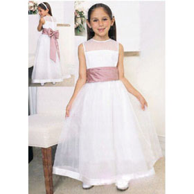 Custom-Made Scoop NecklinesFlower Girls Dress Junior Bridesmaid Dress Size :2-14 Years