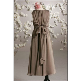 2011 Silk Chiffon Long Junior Bridesmaid Dress