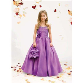Junior New Styles Satin Beaded Purple Bridesmaid Dresses,formal Prom Gowns BD011