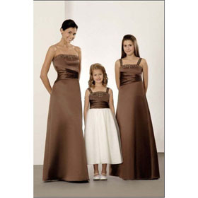 Modest Junior Satin Beaded Bridesmaid Dresses,formal Prom Gowns,evening Dresses BD092