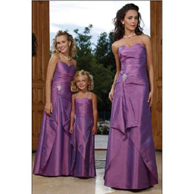 Sweetheart-neckline Beading Ruched Puple Taffeta Formal Bridesmaid Junior Dress MR8466*all Size Color*Free Shipping