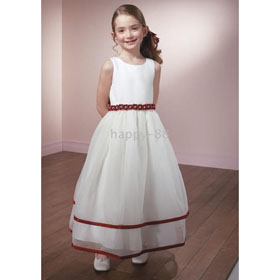 Style(FGD0099) Junior Bridesmaid A-line Scoop Knee-Length Organza Dress 2010