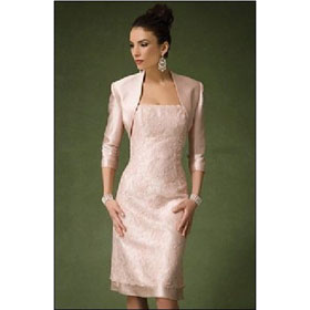 Free Shipping Wholesale Retail 2 Pics 3/4 Length Elegant Lace Satin Ladies Dresses Mother of The Bride Dress NM38