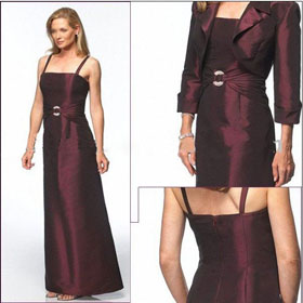 Free Shipping!Graceful Spaghetti Strap Floor-Length Mother of The Bride Dress with A Jacket FR022