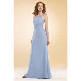 A-Line Halter Top Floor Length Chiffon Mother of The Bride Dresses(MBD0099