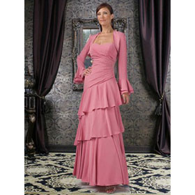 MBD43 Free Shipping 2011 A-Line Sweetheart No Waist Princess Seams Long Chiffon Mother of The Bride Dresses