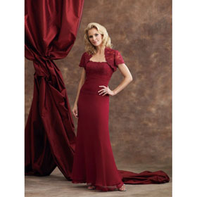 2011 Beautiful Mother of The Bride Dresses With Jacket Custom-made Satin Fashion Gown Sell by The Piece Hot Sale New