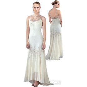 Christmas New Sleeveless Beaded/Sequins Applique Mermaid Chiffon Mother of The Bride Dress