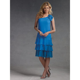 A Line Chiffon One-Shoulder Mother Of The Bride Dresses