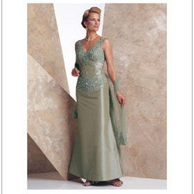 Free Shipping 2010 Brand New Custom Made Wide Straps A-line Ankle-length Taffeta Mother Of The Bride Dresses MD0007